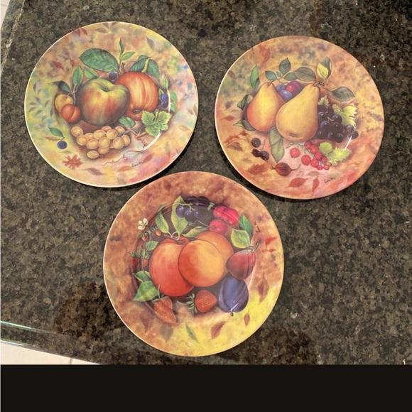 Set of 3 French Porcelain 7" Plates - Picture 1 of 5